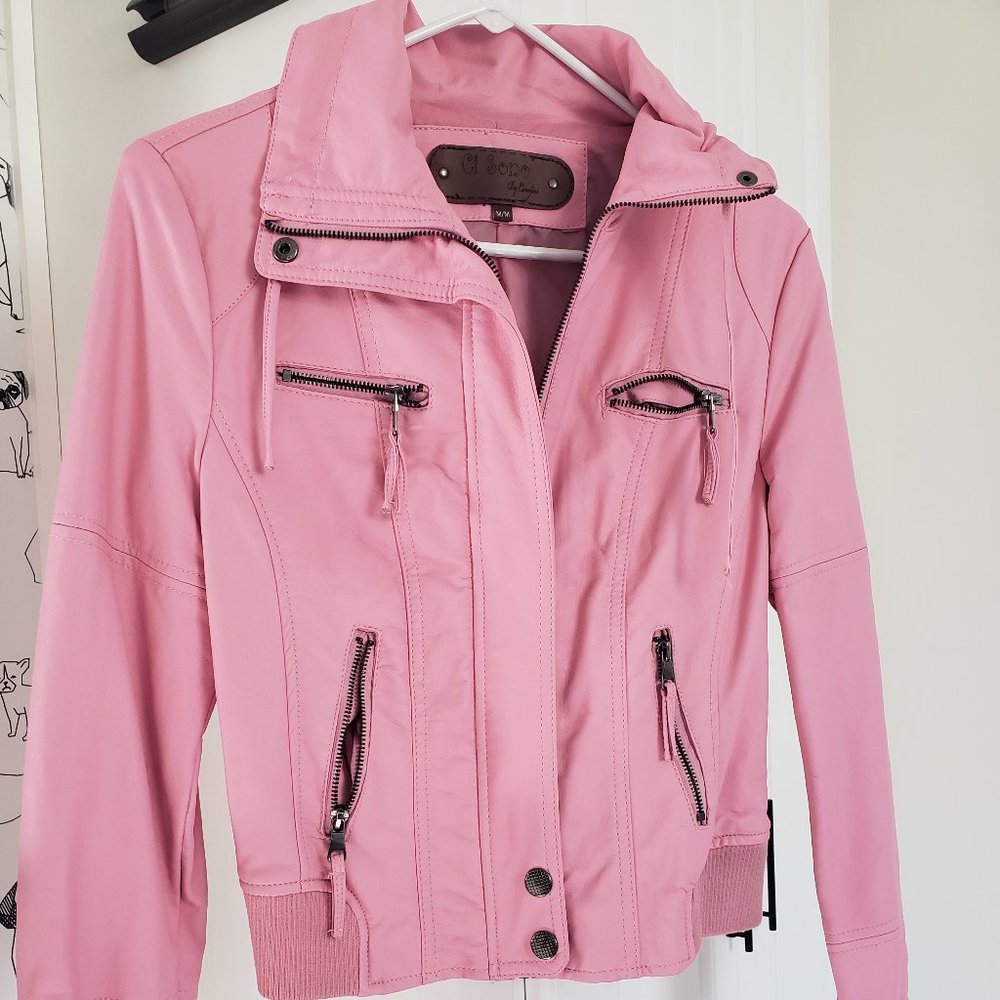 Ci Sono Pink leather jacket